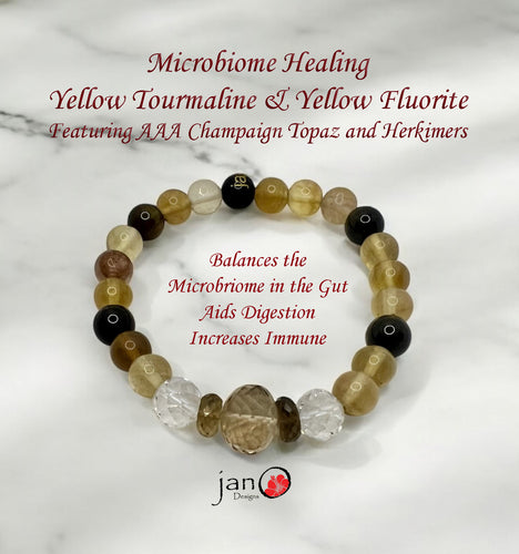 Microbiome Healing w/AAA Champaign Topaz - Healing Gemstones