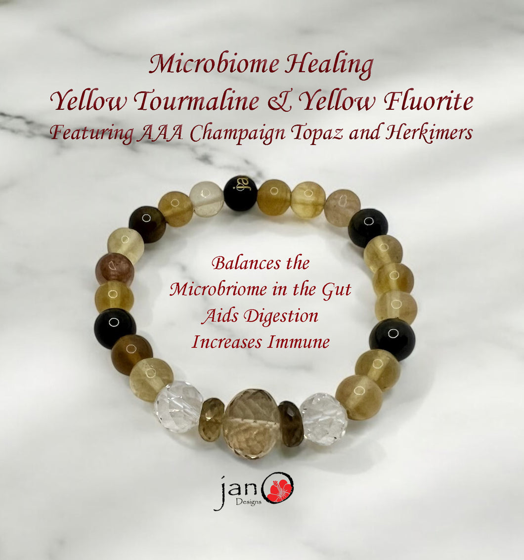 Microbiome Healing w/AAA Champaign Topaz - Healing Gemstones