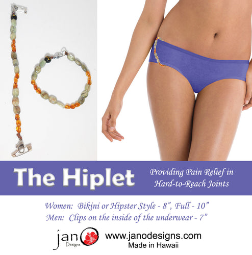 The Hiplet - Amber and Kyanite Pain Relief for Hard-to-Reach Joints - Healing Gemstones