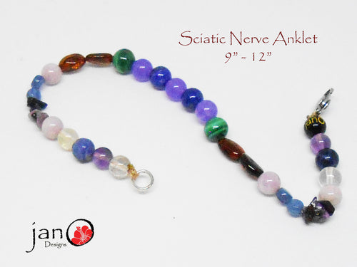 Sciatic Nerve Anklet - Healing Gemstones